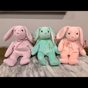 Ty Beanie Babies - Floppity Hippity Hoppity Easter Bunnies *LIKE NEW*